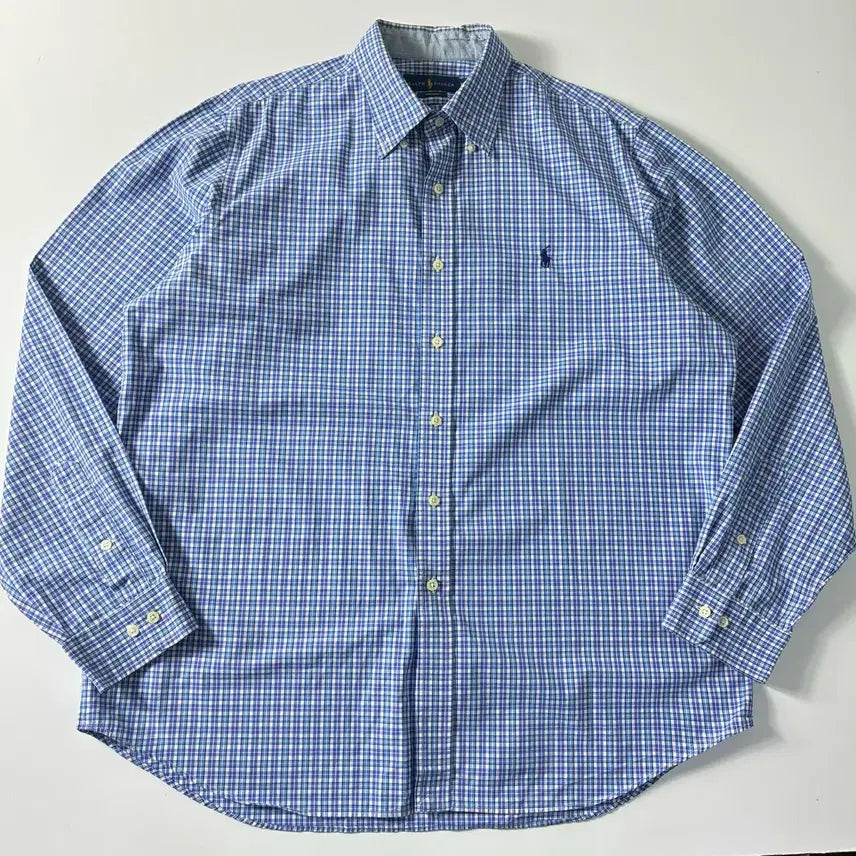 [BUNJANG] Polo Ralph Lauren Embroidered Cotton Check Shirt / Polo  폴로 랄프로렌 자수 코튼 체크셔츠