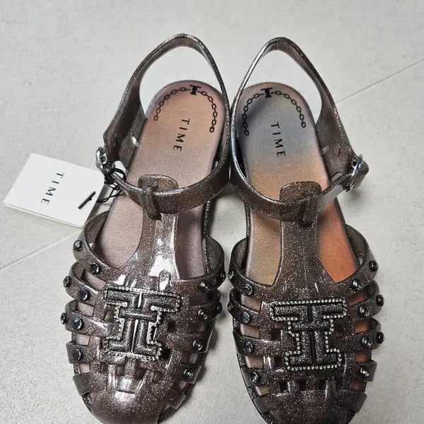 [BUNJANG] Time Jelly Sandals Dark Grey / 타임 젤리 샌들