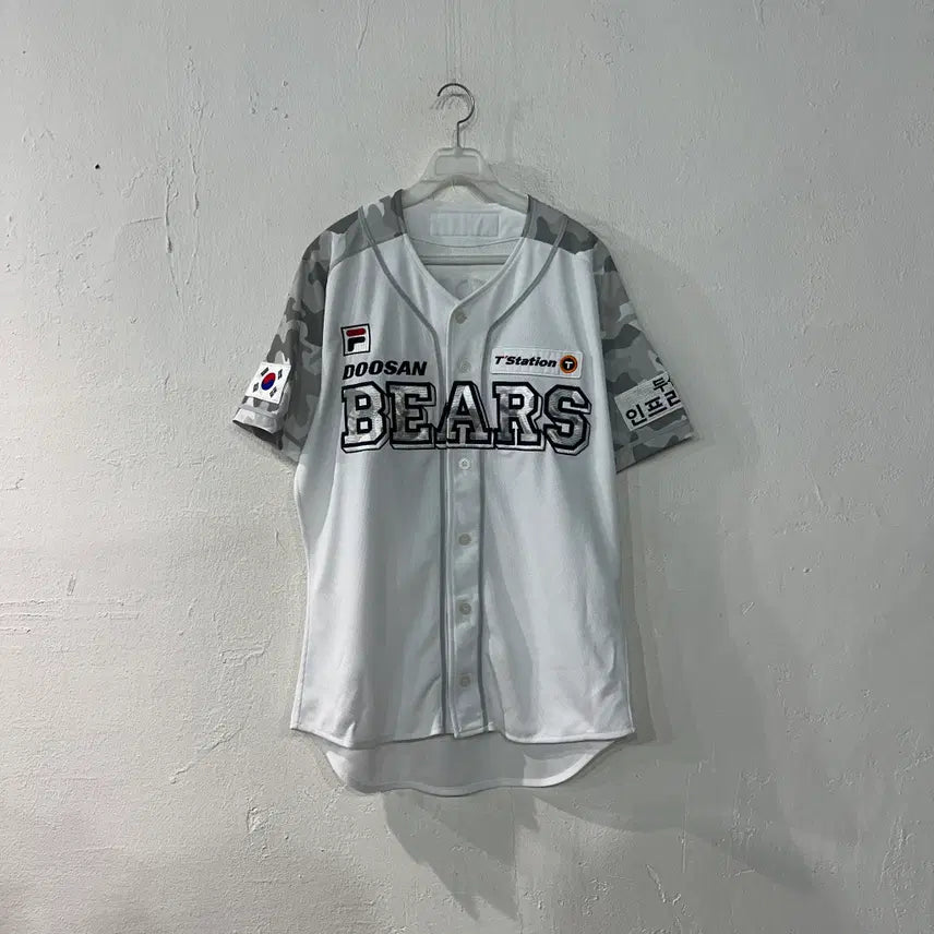 [BUNJANG] Doosan Bears Yang Eui-ji Baseball Jersey L / 두산 밀리터리 휠라 양의지 유니폼 L