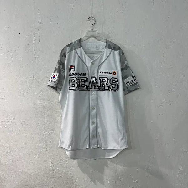 [BUNJANG] Doosan Bears Yang Eui-ji Baseball Jersey L / 두산 밀리터리 휠라 양의지 유니폼 L