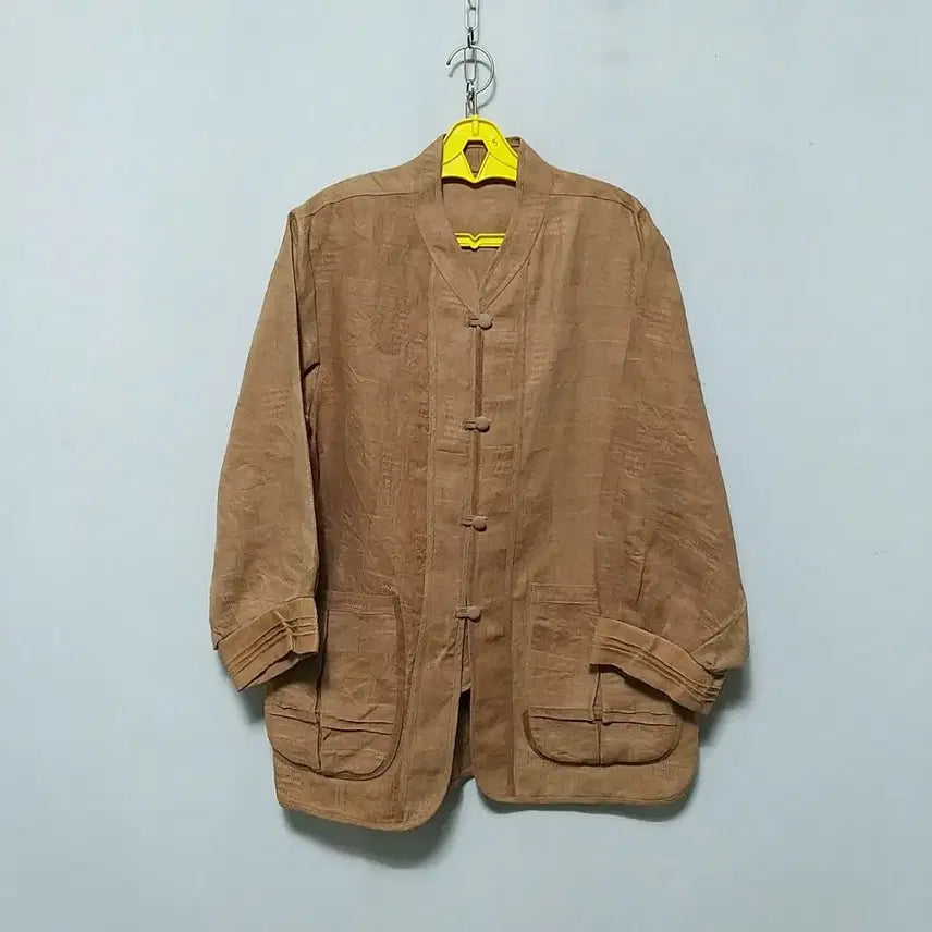 [BUNJANG] Daily Hanbok Top - Brown Patterned / 마5 생활한복상의