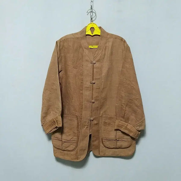 [BUNJANG] Daily Hanbok Top - Brown Patterned / 마5 생활한복상의