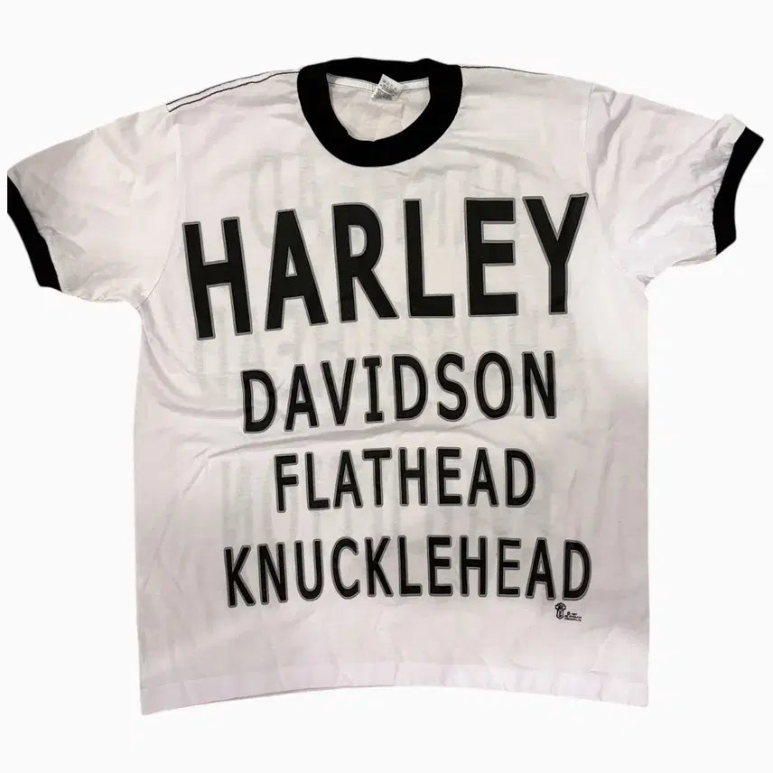 [BUNJANG] Archive Vintage Harley-Davidson Ringer T-Shirt / 아카이브 빈티지 할리데이비슨 링거 티셔츠