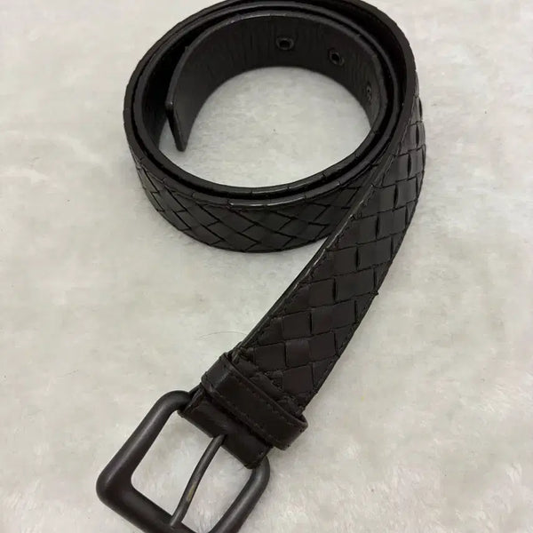 [BUNJANG] Bottega Veneta Intrecciato Brown Leather Belt / 정품) 보테가베네타 인트레치아토 브라운 벨트 29~32인치