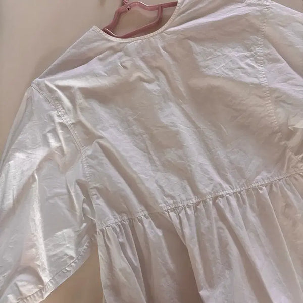 [BUNJANG] COS Adjustable Tunic Style Top White Size 34 / 코스 어드저스터블 튜닉 스타일 탑 화이트 34