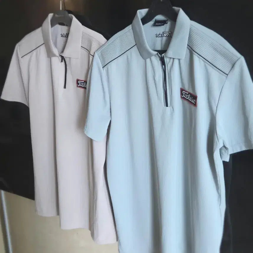 [BUNJANG] Titleist Golfwear Short Sleeve Polo Shirt (Blue-Grey) / 타이틀리스트 골프웨어 반팔 블루그레이 100,105