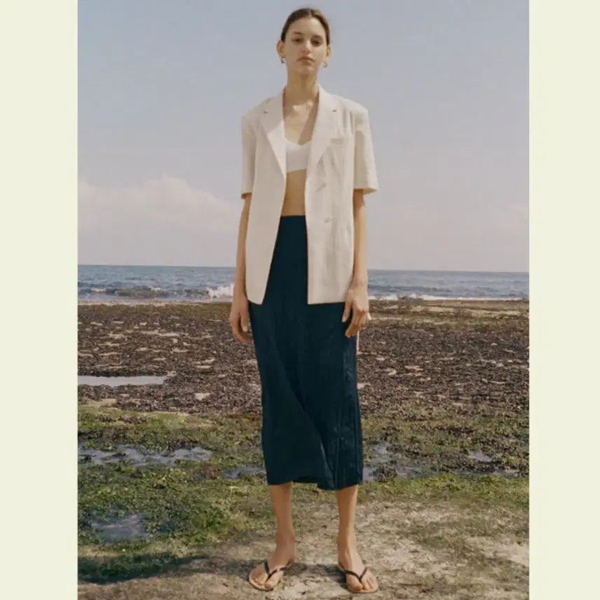 [BUNJANG] DUNST Half Sleeve Summer Jacket Ivory / 던스트 하프슬리브 썸머자켓