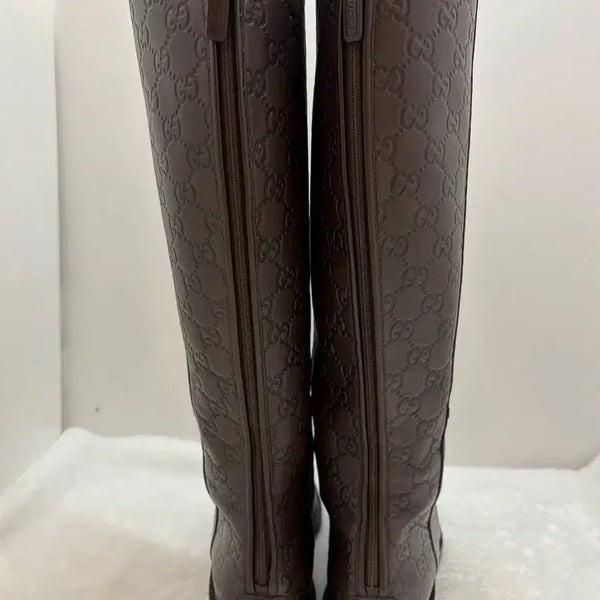[BUNJANG] Gucci GG Logo Leather Boots (Size 37.5) / 정품) 구찌 GG 로고 레더 부츠 37.5사이즈