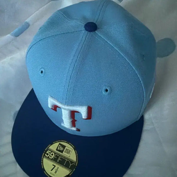 [BUNJANG] New Era 59FIFTY Texas Rangers Cap Blue/Light Blue / 상태최상급 뉴에라 59FIFTY 텍사스 레인저스 블루/라이트블루 7 3/8
