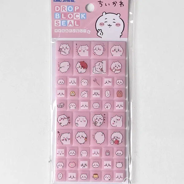 [BUNJANG] Chiikawa Drop Block Seal Sticker Tile / 치이카와 드롭 블록 씰 스티커 타일