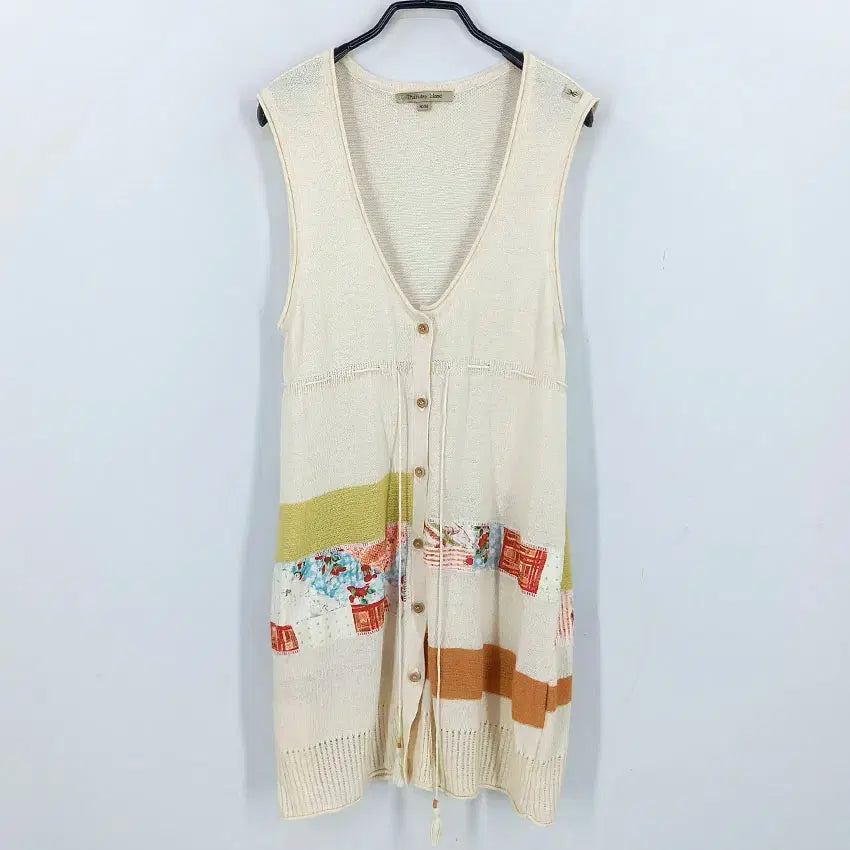 [BUNJANG] Thursday Island Women's Spring/Summer Knit Vest Beige / 써스데이아일랜드 여성 춘하 니트조끼 베이지 (HU45948)