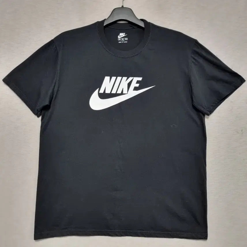 [BUNJANG] Nike Basic Logo Short Sleeve T-Shirt Black Men's Size 105 / 나이키 반팔티 검정색 남자105사이즈ㅡ0416