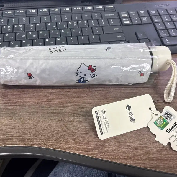 [BUNJANG] Hello Kitty Folding Umbrella Parasol / 헬로키티 접이식 우산 우양산 산리오 자외선차단