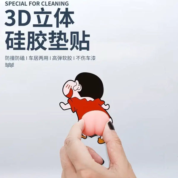 [BUNJANG] Crayon Shin-chan 3D Silicone Gel Stickers / 짱구 3D 입체 실리콘 젤리 스티커