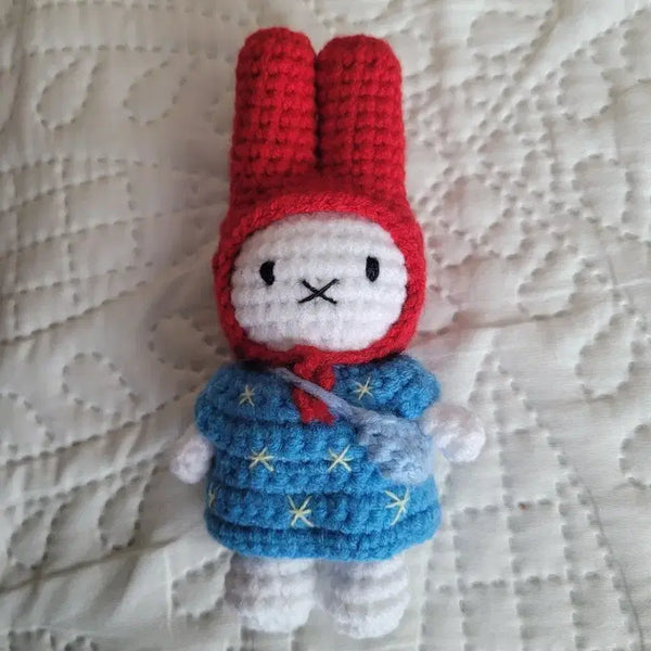 [BUNJANG] Miffy Doll Blue Dress Keyring / 미피 인형 블루원피스 키링