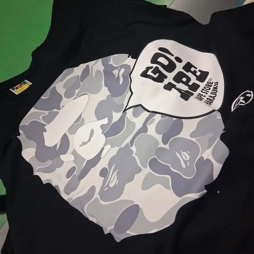 [BUNJANG] BAPE Camo T-Shirt Black / 베이프 카모 반팔티 블랙