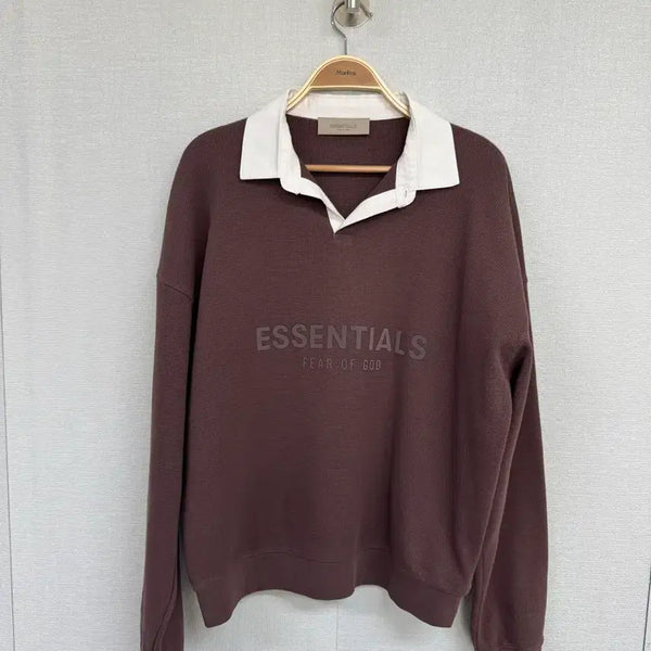 [BUNJANG] Fear of God Essentials Waffle Rugby Long Sleeve T-Shirt / 에센셜 피어오브갓 와플 헨리 럭비 긴팔 티셔츠