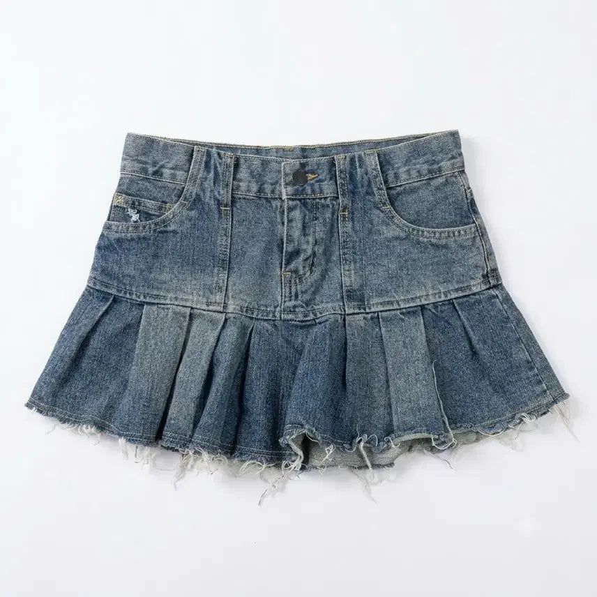 [BUNJANG] Flared Denim Skirt / 청치마 플레어 스커트 갸루 모리 페어리 펑크