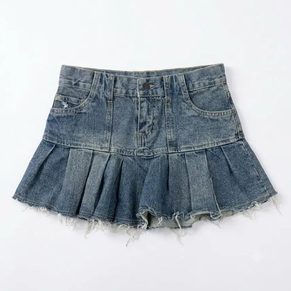 [BUNJANG] Flared Denim Skirt / 청치마 플레어 스커트 갸루 모리 페어리 펑크