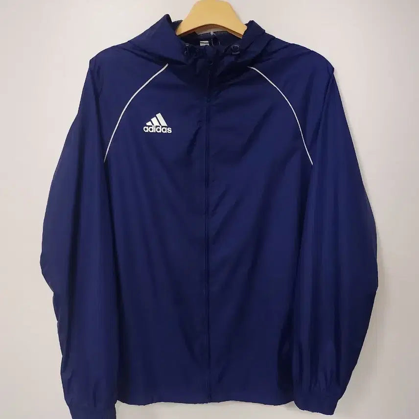 [BUNJANG] Adidas Navy Windbreaker Hoodie L / 아디다스 네이비 후드 바람막이  100  L 새제품
