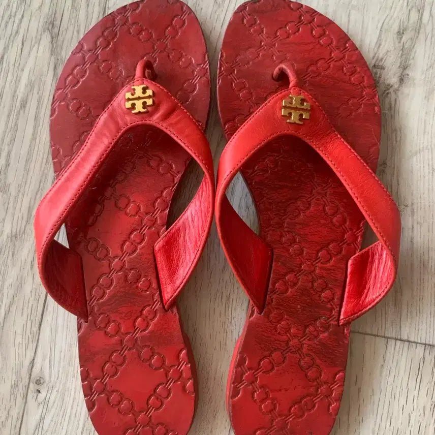 [BUNJANG] Tory Burch Leather Thong Sandals / 토리버치 가죽 쪼리슬리퍼