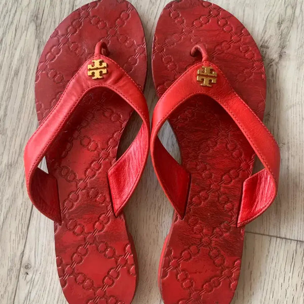[BUNJANG] Tory Burch Leather Thong Sandals / 토리버치 가죽 쪼리슬리퍼