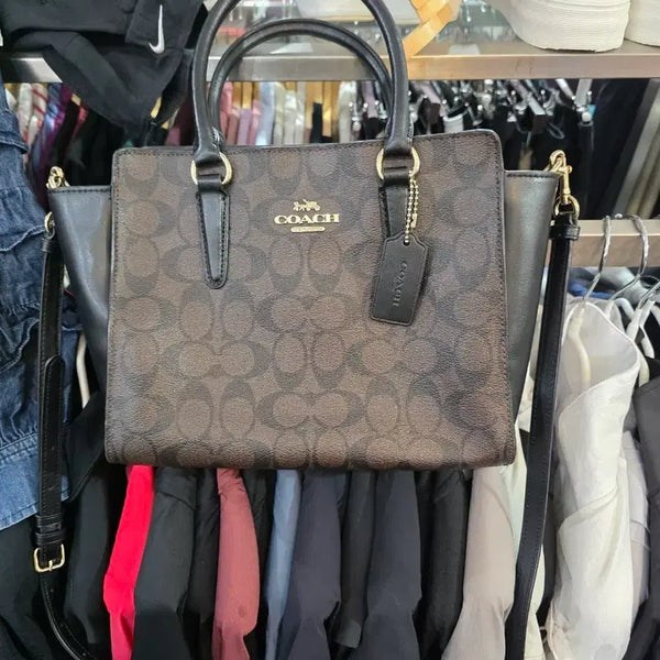 [BUNJANG] Coach Women's Brown Mini Tote Bag / 코치 여성 토트백 브라운 미니