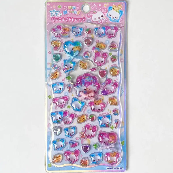 [BUNJANG] Heisei Happy March Petit Drop Sticker Bong Bong 3D / 헤이세이 해피 마치 주얼 쁘띠 드롭 스티커 봉봉 입체