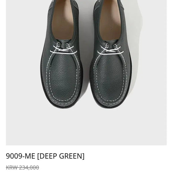 [BUNJANG] Firenze Attelier Vibram Sole Moc Shoes Derby Shoes Deep Green Bold Size 245 / 피렌체아뜨리에 비브람 모크슈즈 더비슈즈 딥그린 볼드 245