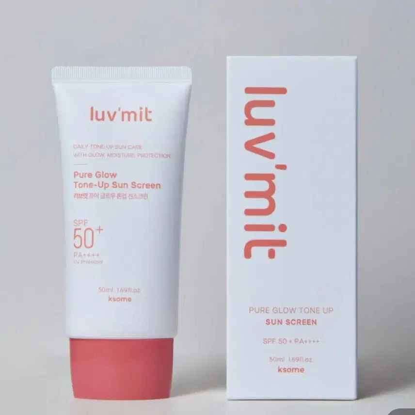 [BUNJANG] Lovemeet Pure Glow Tone-up Sun Cream Vegan Low-Irritation New Product / 러브밋 퓨어 글로우 톤업 선크림 비건 저자극 새상품