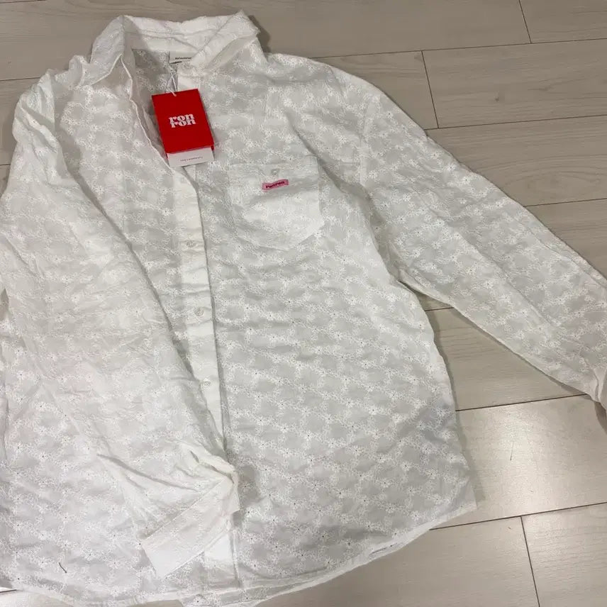 [BUNJANG] RonRon Lace Shirt White / 론론 레이스 셔츠 화이트