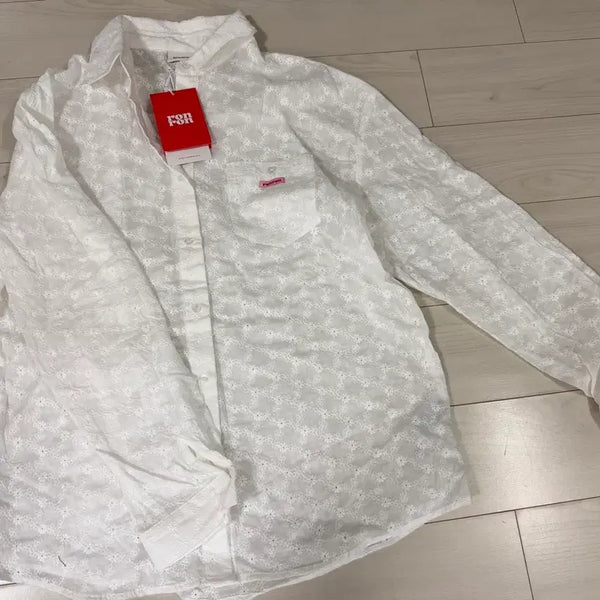 [BUNJANG] RonRon Lace Shirt White / 론론 레이스 셔츠 화이트