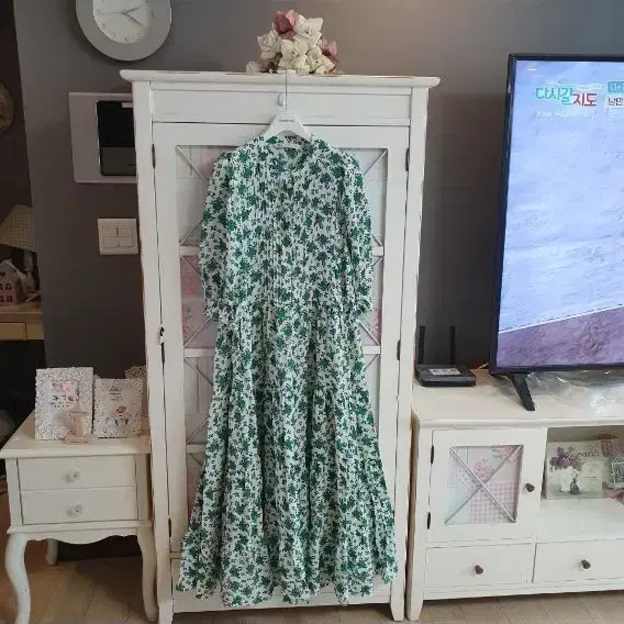 [BUNJANG] Zara Floral Pattern Long Dress / 자라 플로럴 패턴 롱원피스/66-77