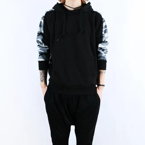 [BUNJANG] ROLF Men's Camo Hoodie / 롤프 남성 남자 카모 후드티 후드티셔츠 밀리터리 긴팔티 오버핏 맨투맨티