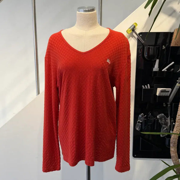 [BUNJANG] Burberry Loose Fit V-Neck T-Shirt Size 3 / BURBERRY 버버리 루즈핏 브이넥 티셔츠 3