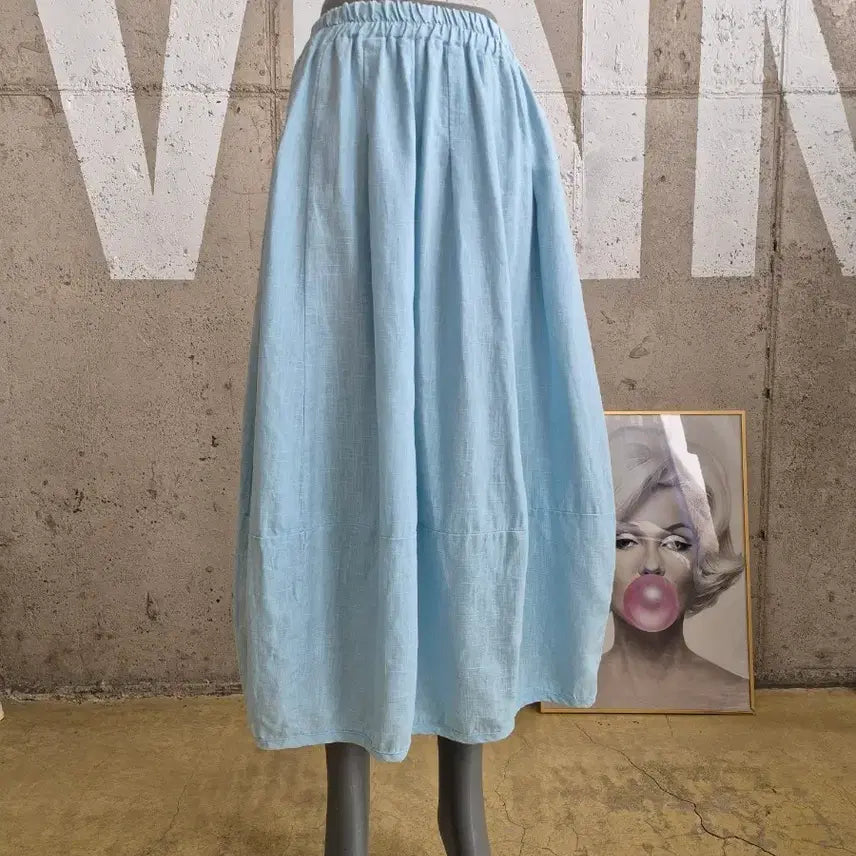 [BUNJANG] Linen Balloon Fit Long Skirt / 린넨 벌룬핏 롱 스커트