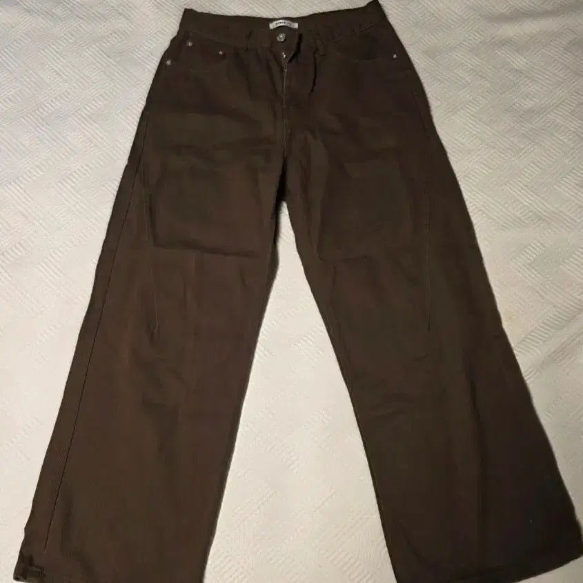 [BUNJANG] SIMIO Brown Wide Pants / SIMIO 브라운 와이드 팬츠 34