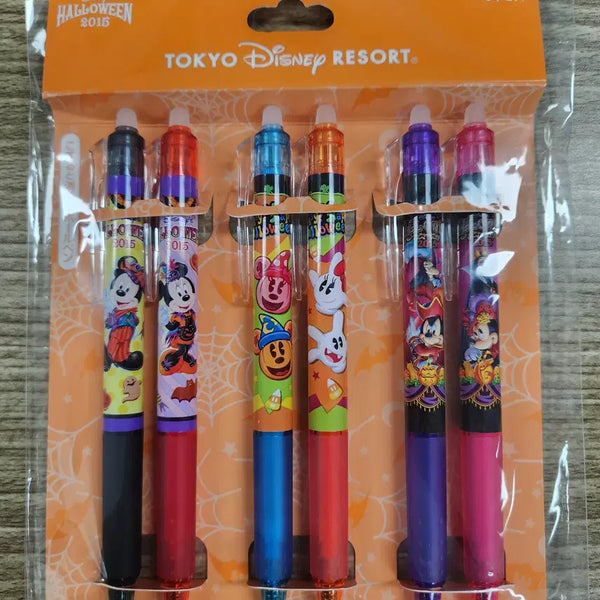 [BUNJANG] Tokyo Disneyland Halloween 2015 Frixion Pen Set (6 Colors) / 도쿄 디즈니랜드 펜 세트 (6개)