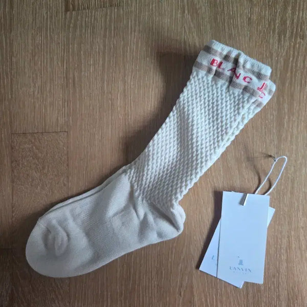 [BUNJANG] Lanvin Blanc Golf Wear Socks Beige Ivory / 새상품 랑방블랑 골프웨어 양말 베이지 아이보리