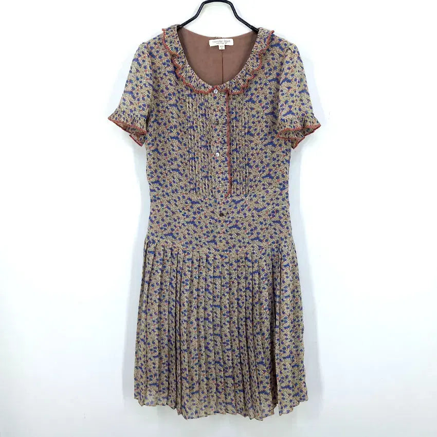 [BUNJANG] Thursday Island Floral Print Short Sleeve Dress Brown / 써스데이아일랜드 여름 잔꽃 반팔원피스 브라운 (HU45950)