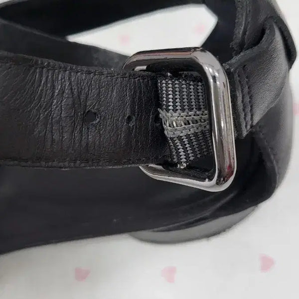 [BUNJANG] Ecco Black Leather Sandals / 에코 블랙 가죽 샌들