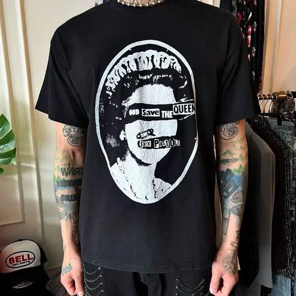 [BUNJANG] Sex Pistols God Save The Queen Printing Short Sleeve T-Shirt / SexPistols 섹스피스톨즈 빈티지 God Save The Queen 프린팅 반팔 티셔츠 / Fruit of the Loom