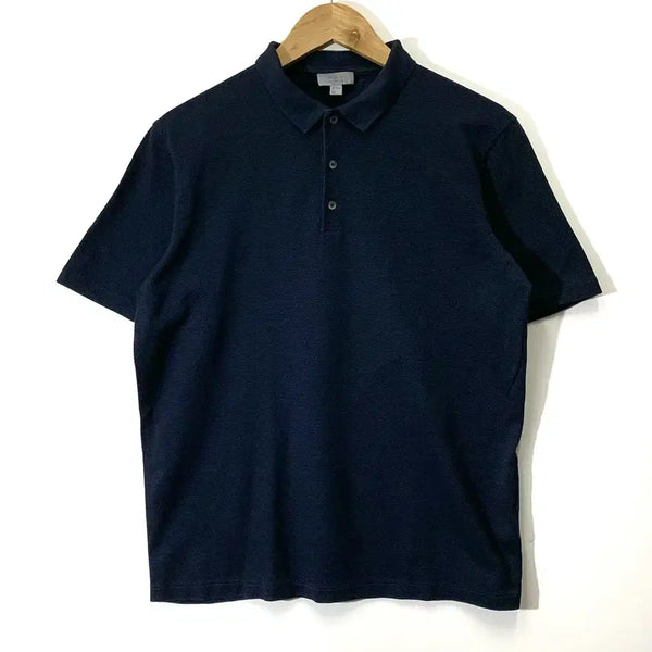 [BUNJANG] COS Waffle Short-Sleeve PK Polo T-Shirt Dark Navy / 코스 와플 반팔 PK카라티 다크네이비