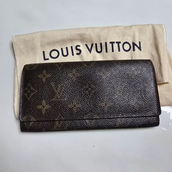[BUNJANG] Louis Vuitton Monogram Long Wallet / (정품)루이비통 모노그램 장지갑 많은양의 현금수납[골프 라운딩 유용]