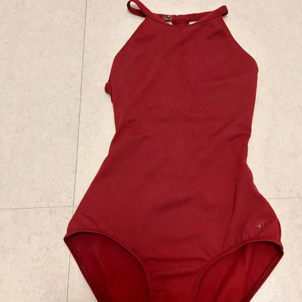 [BUNJANG] Rooly Ivana Halterneck Leotard Burgundy / 발레 룰리이바나 레오타드 S