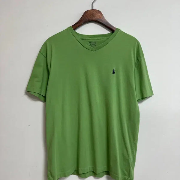 [BUNJANG] Polo Ralph Lauren V-Neck T-Shirt Green M / 폴로 랄프로렌 브이넥 티셔츠