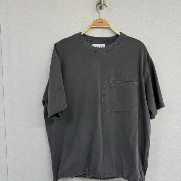 [BUNJANG] Solid Homme String Washed Short Sleeve T-Shirt / 솔리드옴므 스트링 워싱 반팔 티셔츠