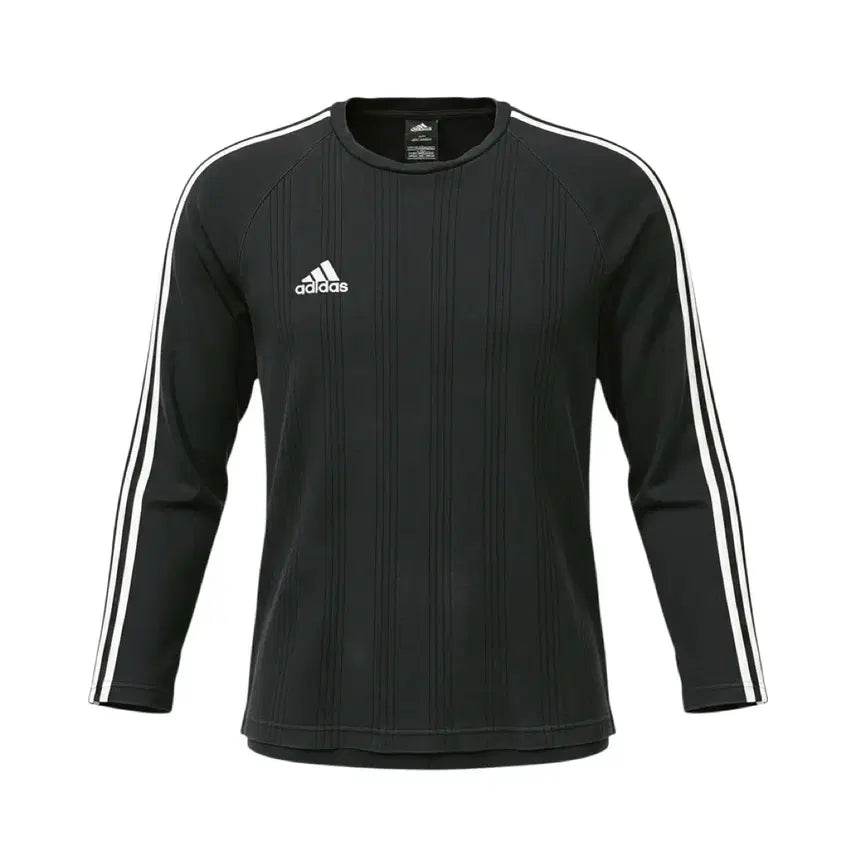 [BUNJANG] Adidas Striped Black Long Sleeve T-Shirt / (만원 빈티지) 아디다스 스트라이프 블랙 롱슬리브