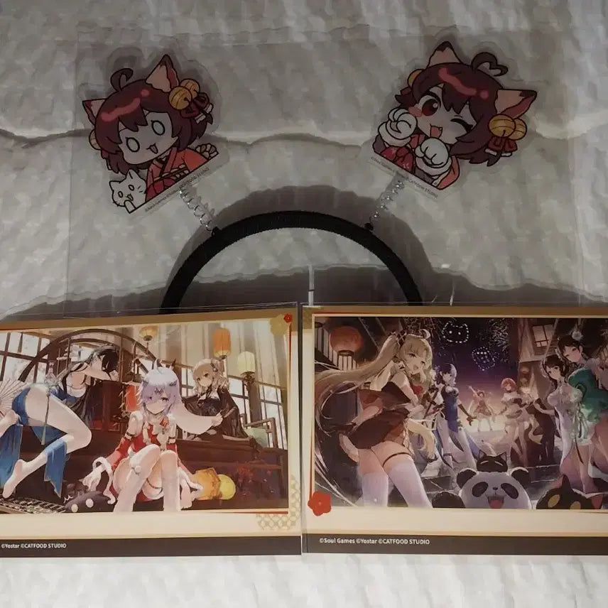 [BUNJANG] Mahjong Soul AGF Headband & Postcard Set / 작혼 AGF 엽서&머리띠