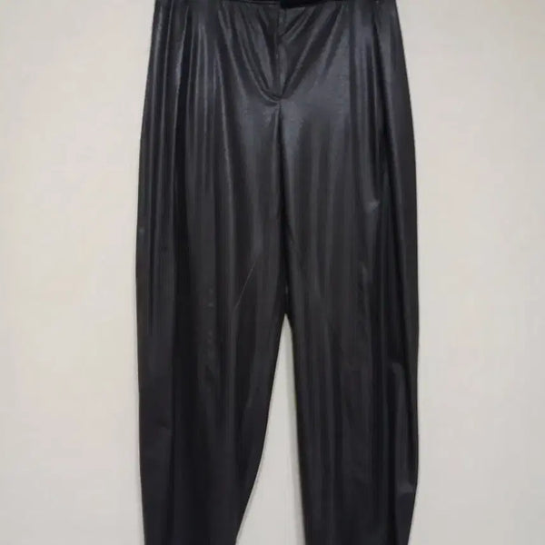 [BUNJANG] TIME Genuine Leather Blend Banding Waist Slacks / 타임 바지